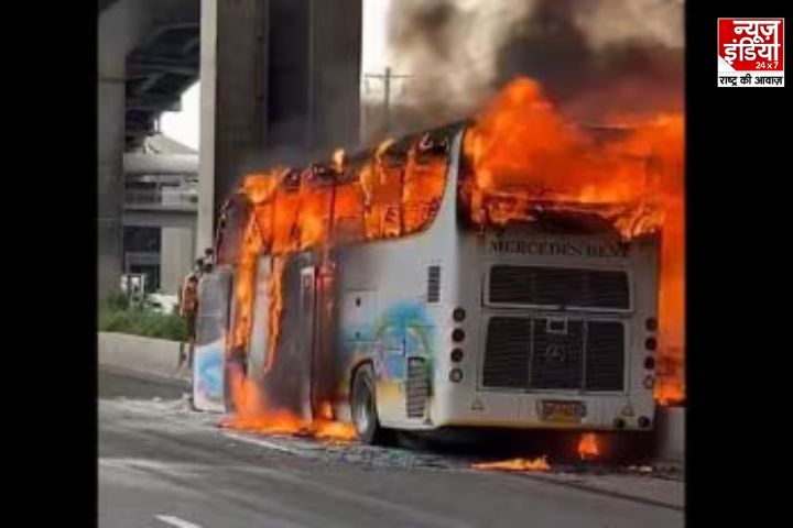 Bangkok School Bus Fire Video: बैंकॉक में दर्दनाक हादसा! स्कूल बस में लगी आग; 25 लोगों की गई जान