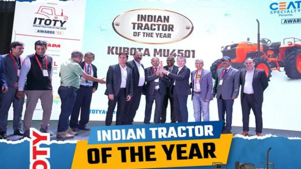 Kubota MU 4501 Tractor Receives indian Tractor Of The Year Award