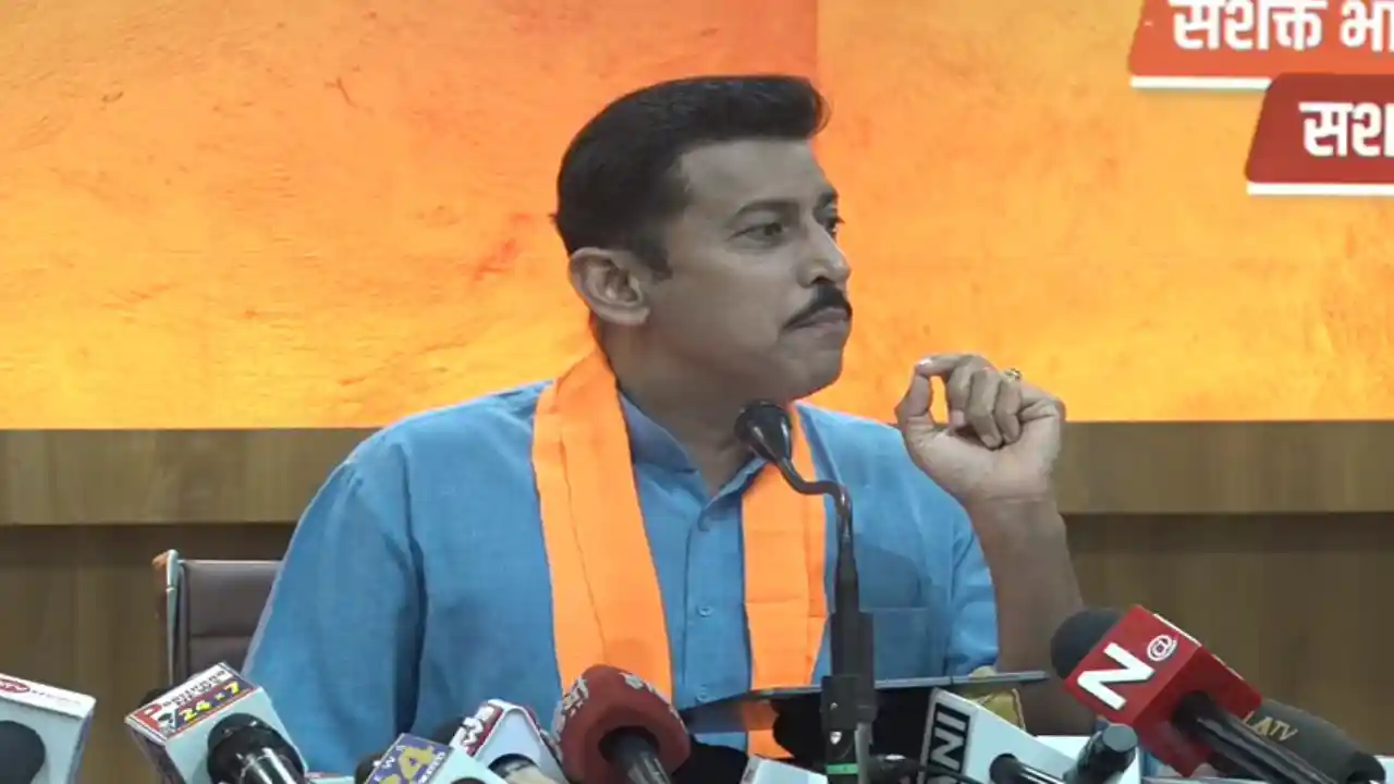 Press conference of MP Rajyavardhan Singh Rathore, fiercely targeted the Rajasthan government