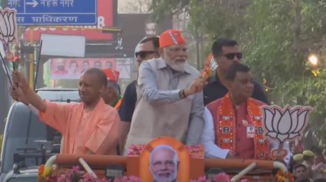 PM Modi Roadshow in Ghaziabad