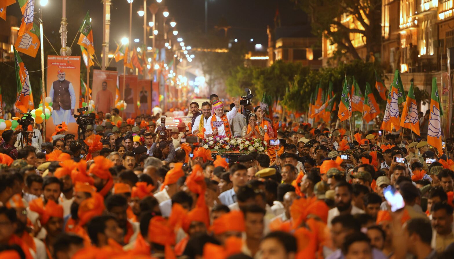 Amit Shah's road show in Gujarat