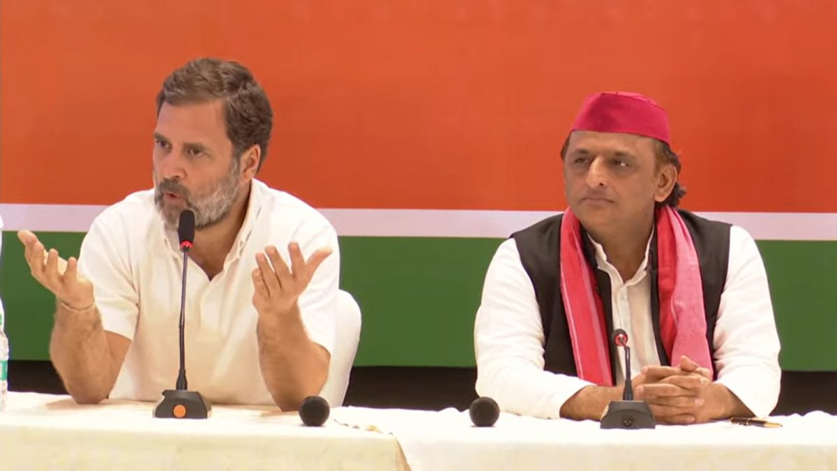 Rahul Gandhi and Akhilesh Yadav Press Conference in Ghaziabad