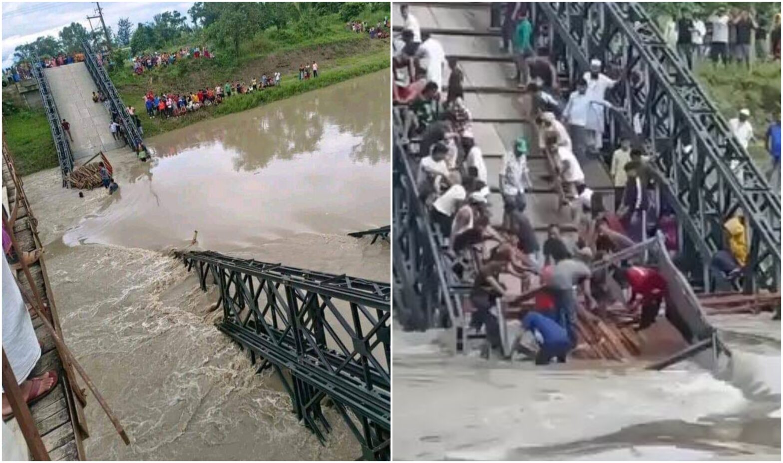 Bailey Bridge Collapses