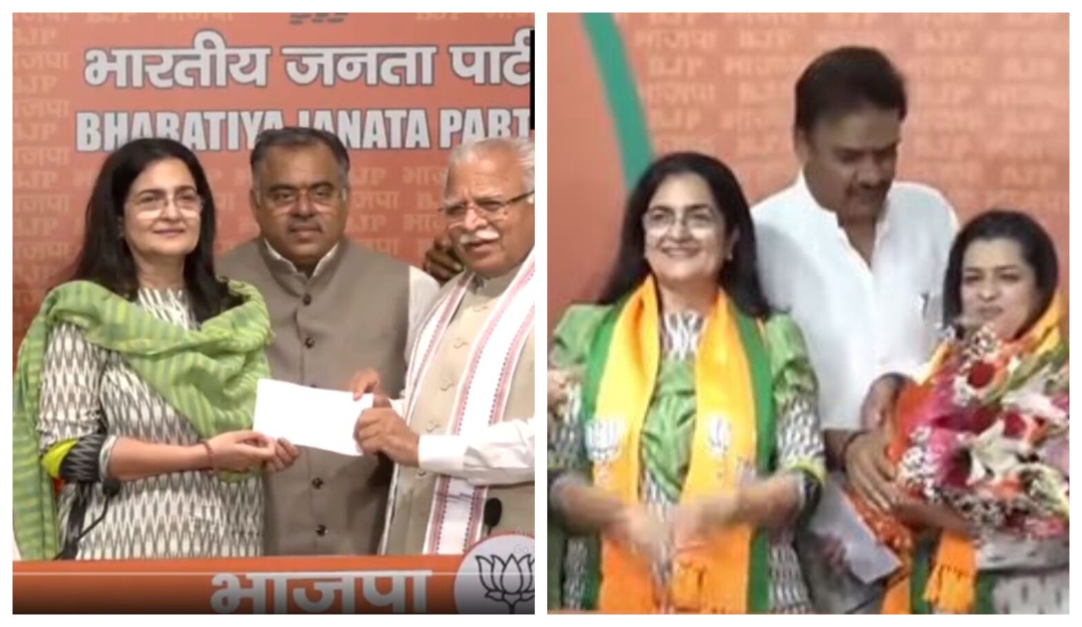 Haryana's Congress MLA Kiran Chaudhary and her daughter former MP Shruti Chaudhary have joined BJP