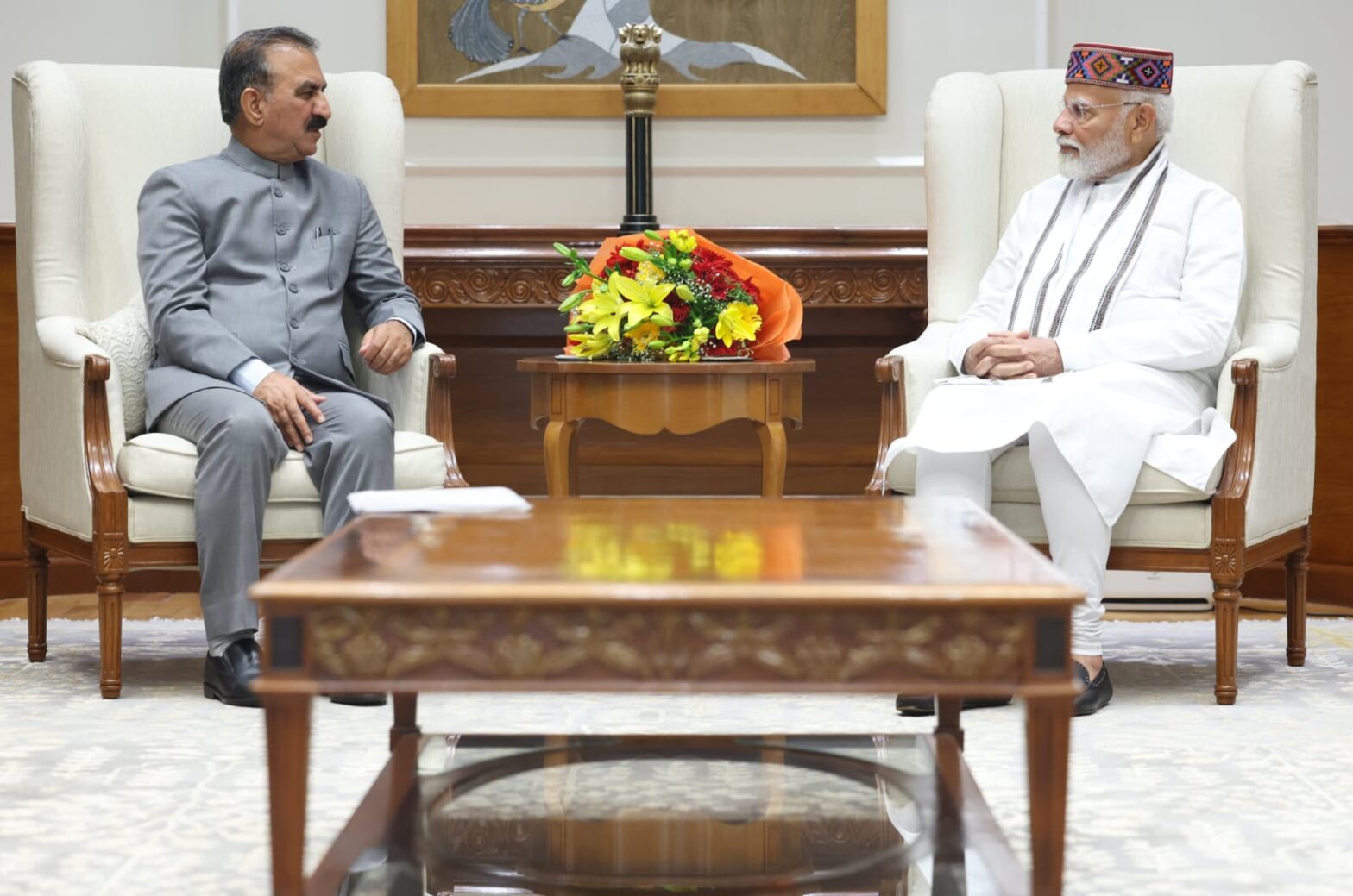 Himachal Pradesh CM Sukhwinder Singh Sukhu met Prime Minister Narendra Modi